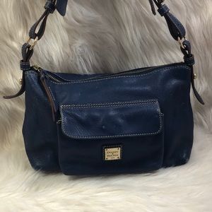Dooney & Bourke Blue Peeble Leather Satchel
